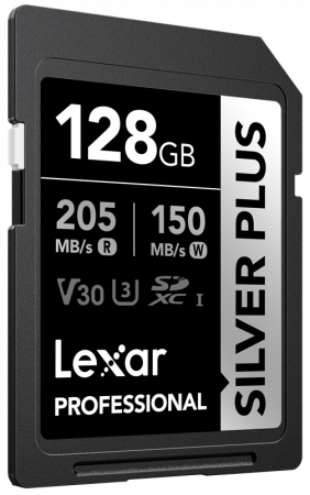 Lexar 128GB SDXC Professional SILVER Plus UHS-I/U3/A2/4K R205/W150 (V30) [2]