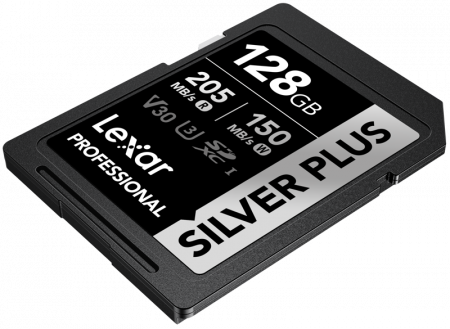 Lexar 128GB SDXC Professional SILVER Plus UHS-I/U3/A2/4K R205/W150 (V30) [3]