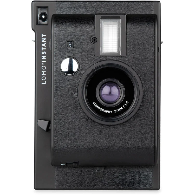 Aparate foto instant - Lomography Lomo'Instant Mini Black – aparat foto instant cu film Fujifilm Instax Mini, obiectiv wide-angle 27mm built-in,