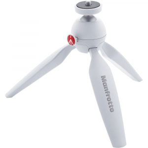 Trepiede si monopiede  - Manfrotto PIXI minitrepied cu cap bila - alb