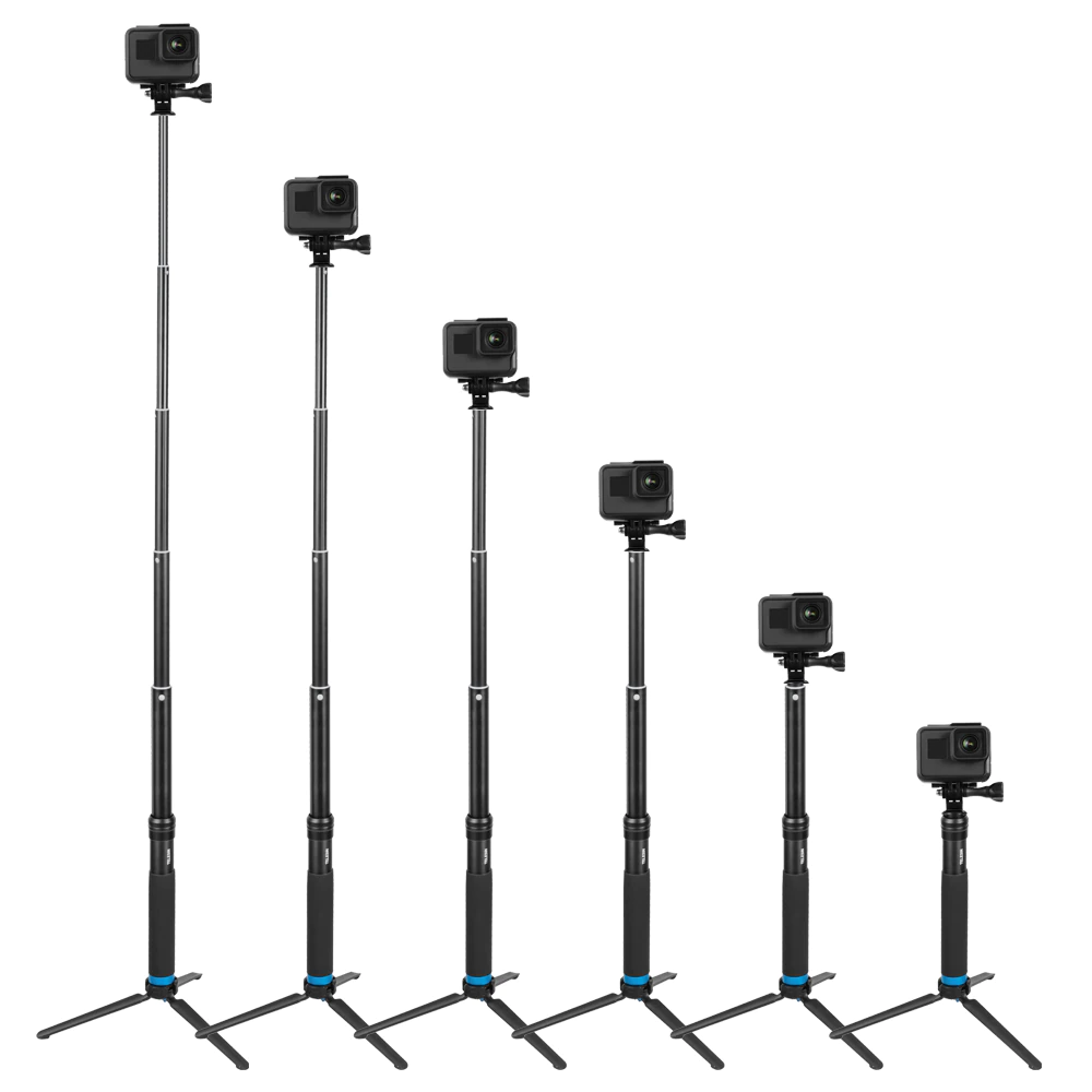 Monopied din aluminiu - Selfie stick cu suport pentru trepied din aluminiu pentru GoPro (se extinde până la 90cm) - GP-MNP-090 [2]