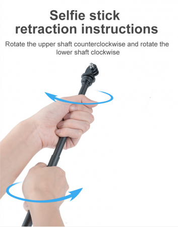 Selfie Stick din fibra de carbon 0.9M pentru Gopro (cu 3 picioare) - GP-MNP-90T [9]