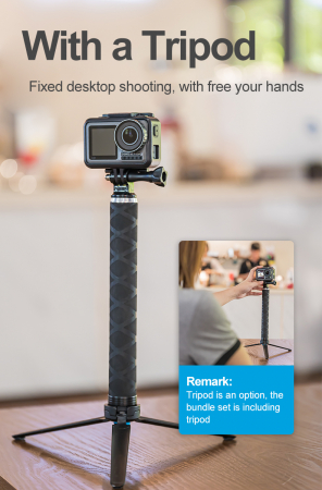 Selfie Stick din fibra de carbon 0.9M pentru Gopro (cu 3 picioare) - GP-MNP-90T [6]
