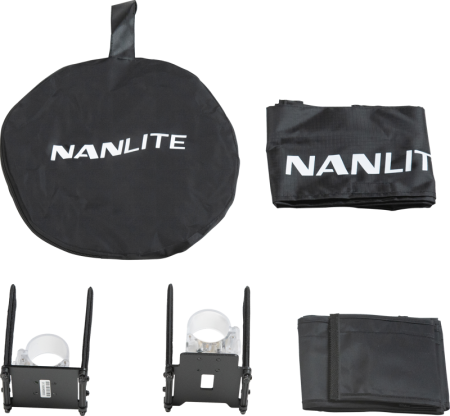 Nanlite Barndoor cu Eggcrate pentru PavoTube II 30C – Kit de control al fasciculului [34]