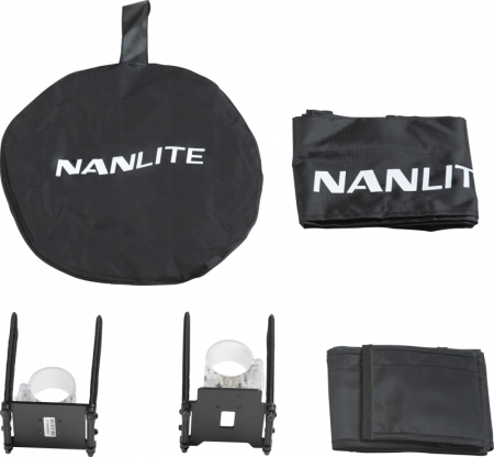 Nanlite Barndoor cu Eggcrate pentru PavoTube II 30C – Kit de control al fasciculului [6]