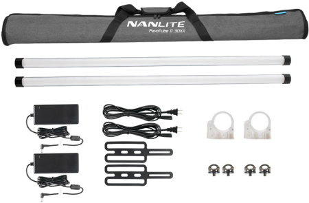 Nanlite PavoTube II 30XR –  KIT 2 BUCATI - Tub LED RGBWW Pixel 4’ cu CRMX LumenRadio și control wireless complet [33]