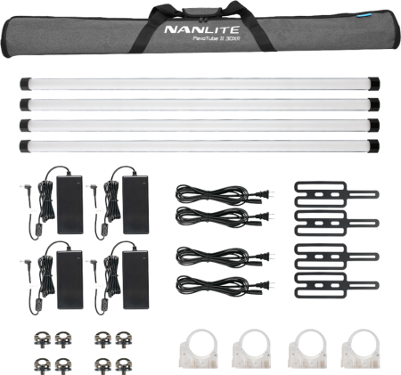 Nanlite PavoTube II 30XR – KIT 4 BUCATI - Tub LED RGBWW Pixel 4’ cu CRMX LumenRadio și control wireless complet [10]