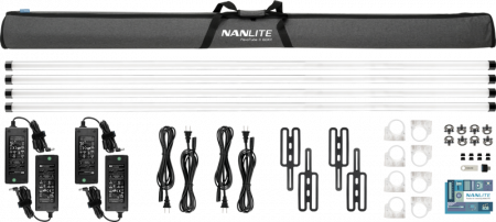Nanlite PavoTube II 60XR –  KIT 4 BUCATI - Tub LED RGBWW Pixel de 8’ cu CRMX LumenRadio și control wireless complet [5]