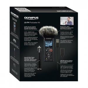 Olympus LS-P4 Video Kit -  reportofon Podcaster Kit Digital Recorder Pack tripod, extension cable and windshield [9]