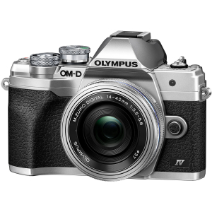 Aparate Foto - Olympus OM-D E-M10 Mark IV Silver Kit cu 14-42mm F3.5-5.6 EZ silver
