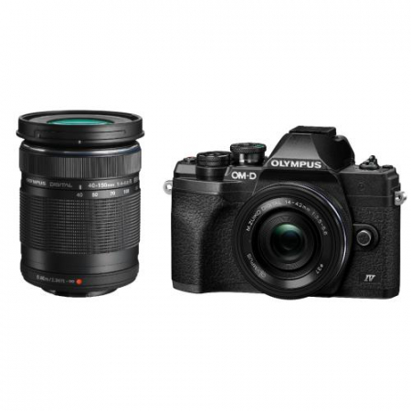Aparate Foto - Olympus OM-D E-M10 Mark IV Mirrorless Black Kit cu M.Zuiko ED 14-42mm F3.5-5.6 EZ black + M.Zuiko ED 40-150mm F4.0-5.6 R black