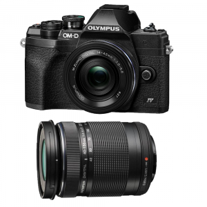 Olympus OM-D E-M10 Mark IV Mirrorless Black Kit cu M.Zuiko ED 14-42mm F3.5-5.6 EZ black + M.Zuiko ED 40-150mm F4.0-5.6 R black [1]