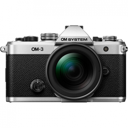 Aparate Foto Mirrorless - OM SYSTEM OM-3 Kit cu Obiectiv OM SYSTEM M.Zuiko Digital ED 12-45mm f/4 PRO Mirrorless Camera Kit