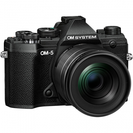 Aparate Foto Mirrorless - OM SYSTEM OM-5 - Aparat foto Mirrorless (Negru) Kit cu obiectiv M.Zuiko 12-45mm F4 PRO