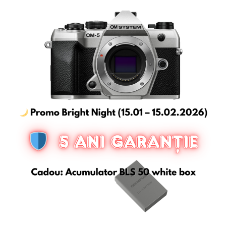 Aparate Foto - OM SYSTEM OM-5 Mark II body - argintiu - Aparat foto Mirrorless