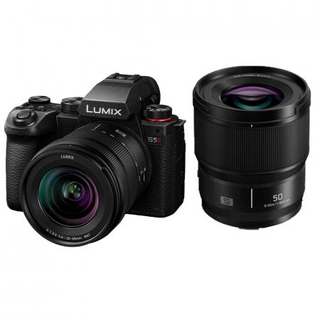Aparate Foto Mirrorless - Panasonic Lumix S5II (DC-S5M2WE) kit cu Lumix S 20-60mm f/3.5-5.6 + obiectiv S 50mm f/1.8