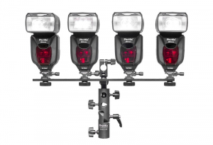Phottix Multi Boom 16" (41cm)  Flash Bracket + Varos BG - Kit suport pentru 4 blitz-uri [2]
