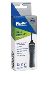 Telecomenzi - Phottix N8 , telecomanda pe fir de 1m pt Nikon D4, D3 x-s, D800, D800E, D700, D300 s, D810, D850