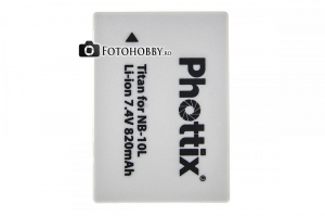 Acumulatori Foto - Phottix NB-10L , acumullator foto pentru Canon G1X, G15, SX40, SX50