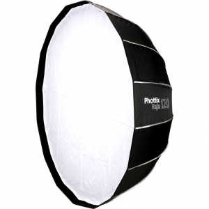 Studio/Lumini si accesorii - Phottix Raja Quick-Folding Softbox parabolic 120cm + montura Bowens