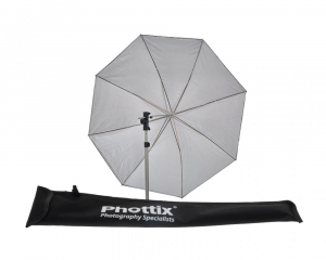 Studio/Lumini si accesorii - Phottix umbrela 2 straturi (argintiu / negru ) 101cm