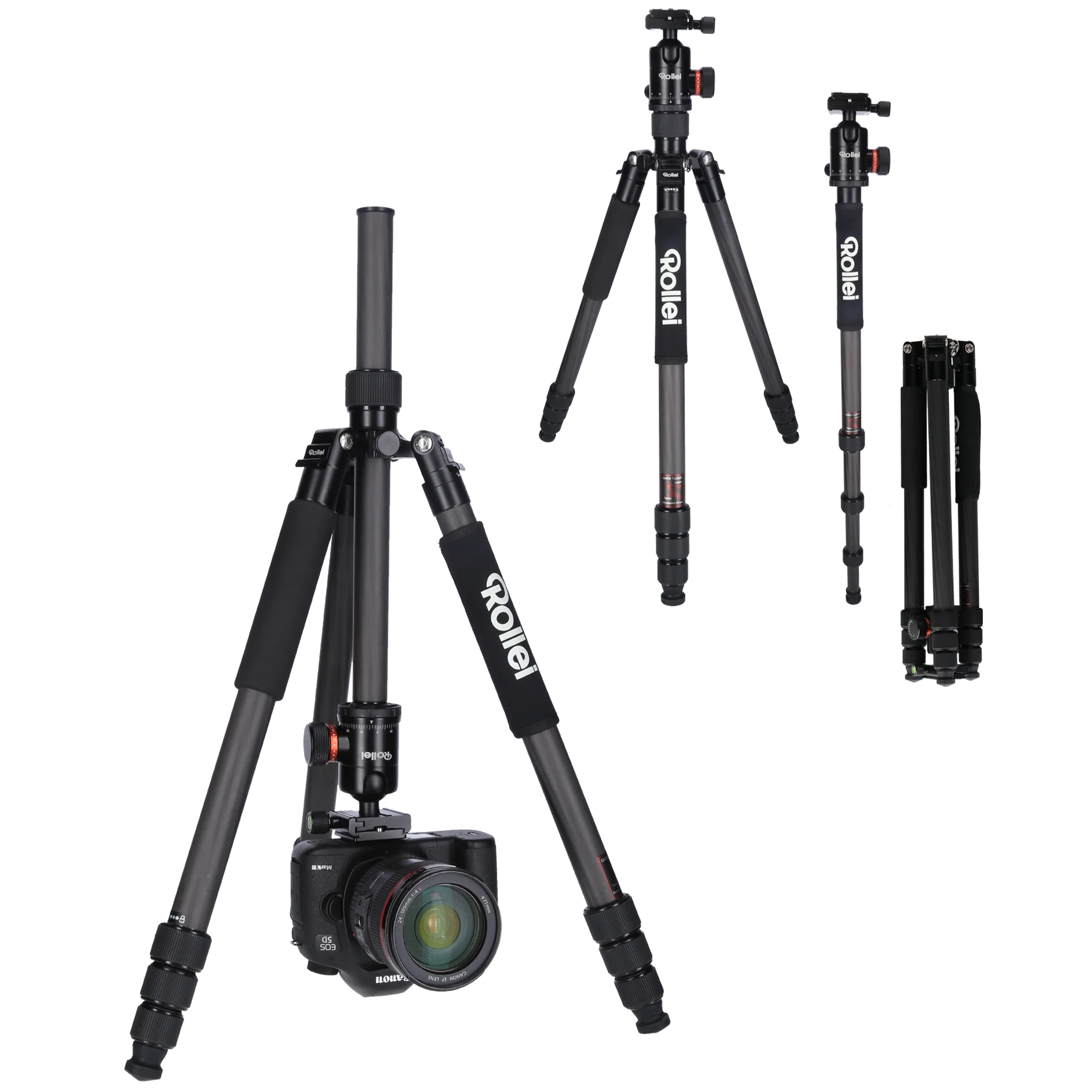 Rollei C6i Carbon - kit trepied + cap cu bila , negru [3]