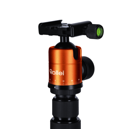 Rollei Compact Traveler No.1 - kit trepied + cap cu bila , negru / portocaliu [3]