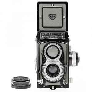 Aparate foto de colectie TLR - Biobiective - Rolleiflex T- Grey, Carl Zeiss-Tessar 1/3.5 F-75mm
