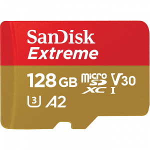 Carduri memorie - Sandisk  Extreme MicroSDXC 128 GB 190MB/s UHS-1 V30 A2 (SDSQXAA-128G-GN6MA)