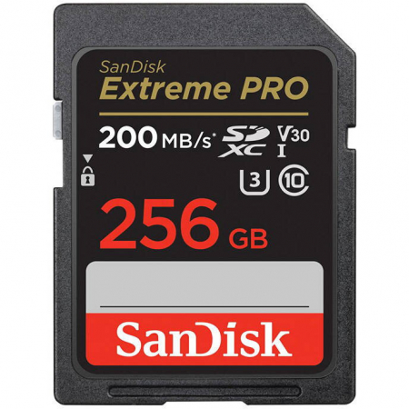 Carduri memorie - Sandisk Extreme PRO SDXC 256GB 200MB/s V30 UHS-I U3 (SDSDXXD-256G-GN4IN)