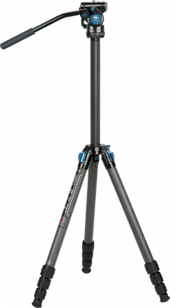 Sirui Videokit ST-124+VA-5 Trepied din carbon WPS cu cap video  Sirui Trepied din fibră de carbon cu 4 secțiuni Sirui ST124 și kit cap fluid VA-5 X - Trepied din carbon WPS cu cap video [1]