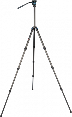 Sirui Videokit ST-124+VA-5 Trepied din carbon WPS cu cap video  Sirui Trepied din fibră de carbon cu 4 secțiuni Sirui ST124 și kit cap fluid VA-5 X - Trepied din carbon WPS cu cap video [2]