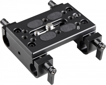 SmallRig 1775 Mounting Plate w/ 15mm Rod Clamps - Placa de prindere cu cleme pentru tija [2]