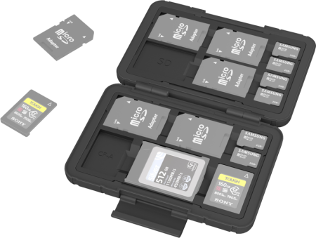 SmallRig 3192 Memory Card Case – cutie protecție carduri de memorie SD, Micro SD, CFexpress Type A, CFexpress Type B, XQD, capacitate 15 carduri simultan [47]