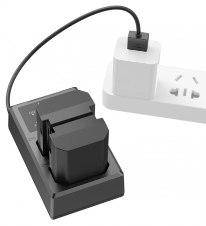 SmallRig 3824 Kit 2 Baterii NP-FZ100 2040mAh + Încărcător Dual LCD USB-C/A, Compatibil Sony Alpha (A7 IV, A7S III, A1) [9]