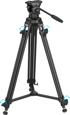 SmallRig 4684 Kit trepied video ușor AD-50 Lite - Trepied video din aluminiu [16]