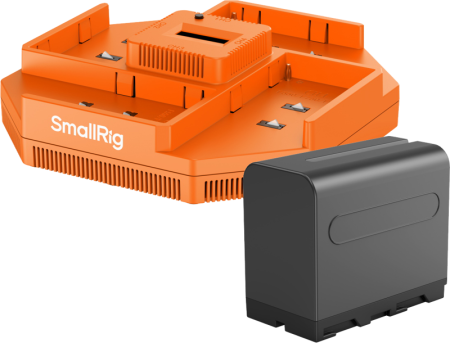 SmallRig  4834 NP-F970 4-Channel Camera Battery Charger & 4-Battery Kit - Incarcator cu patru canale pt seria de acumulatori  NP-F970 , NP-F550 plus 4 baterii incluse   NP-F970 , NP-F550, np-f550, f550, f750, f970 [7]