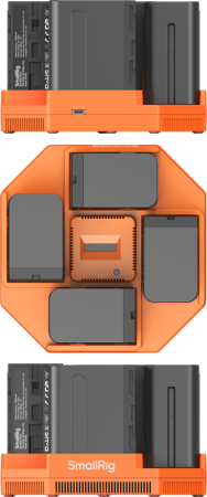 SmallRig  4834 NP-F970 4-Channel Camera Battery Charger & 4-Battery Kit - Incarcator cu patru canale pt seria de acumulatori  NP-F970 , NP-F550 plus 4 baterii incluse   NP-F970 , NP-F550, np-f550, f550, f750, f970 [11]