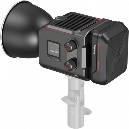 Descriere SmallRig 4897 RC 100B COB Kit Lampa Video LED cu Grip    SmallRig RC 100B Bi-Color LED Monolight ofera o combinatie de portabilitate extrema, iesire luminoasa variabila si functionalitati versatile intr-un corp compact, de dimensiuni reduse. Potrivit pentru creatori de continut si vloggeri, aceasta lumina cu o greutate de doar 0,68 kg si o flexibilitate de temperatura de culoare intre 2700-6500K ofera solutii ideale pentru filmari, fotografii, aplicatii in aer liber si proiecte in miscare.  Caracteristici Dimensiuni compacte, performanta ridicata Cu reflectorul mini inclus de 45°, RC 100B ofera o lumina de pana la 20.100 lux la 1 m (5600K) si 4.610 lux fara reflector.  Optiuni multiple de alimentare Porturi USB-C, DC si BP/mini XLR pentru alimentare flexibila. Compatibilitate cu baterii optionale V-mount si NP-F, suportand o alimentare PD de 140W. Alimentare posibila prin adaptorul AC-DC SmallRig de 130W (nu este inclus).  Culori precise Scoruri ridicate: CRI 97, TLCI 98, SSI 91 (3200K) si TM-30 Rf/Rg 97/102 asigura o redare exacta a culorilor. 12 efecte de iluminare Include 12 efecte de iluminare creative, cu suport pentru setari presetate rapide.  Control intuitiv Ecran LCD color de 1,3 inchi pentru monitorizare rapida. Doua butoane independente pentru ajustarea rapida a temperaturii de culoare si a luminozitatii. Control prin aplicatie si DMX Compatibil cu aplicatia SmallGoGo pentru control wireless. Suport DMX prin adaptor disponibil separat.  Sistem eficient de racire Sistem de racire independent dezvoltat de SmallRig, care asigura o eficienta termica optima. Compatibilitate extinsa Functioneaza cu modificatori de lumina SmallRig, precum softbox-uri parabolice si patrate. Compatibil cu accesoriile optionale: RA-D30, RA-D60, RA-R4545 si adaptor Bowens.  Design usor si robust Constructie din materiale PC si ABS ignifuge de calitate V-0, cu baza metalica intarita, reducand greutatea cu 30% fata de modelele din aliaj de aluminiu. Specificatii Greutate: 0,68 kg Temperatura de culoare: 2700-6500K Putere maxima: 140W (cu alimentare PD) [1]