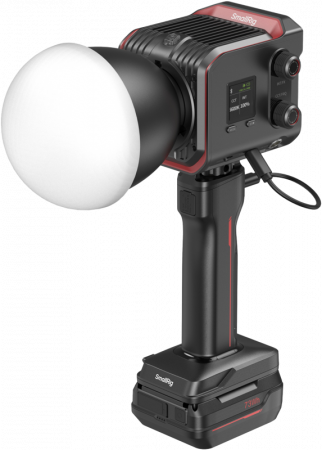 Lampi lumina continua - Descriere SmallRig 4897 RC 100B COB Kit Lampa Video LED cu Grip    SmallRig RC 100B Bi-Color LED Monolight ofera o combinatie de portabilitate extrema, iesire luminoasa variabila si functionalitati versatile intr-un corp compact, de dimensiuni reduse. Potrivit pentru creatori de continut si vloggeri, aceasta lumina cu o greutate de doar 0,68 kg si o flexibilitate de temperatura de culoare intre 2700-6500K ofera solutii ideale pentru filmari, fotografii, aplicatii in aer liber si proiecte in miscare.  Caracteristici Dimensiuni compacte, performanta ridicata Cu reflectorul mini inclus de 45°, RC 100B ofera o lumina de pana la 20.100 lux la 1 m (5600K) si 4.610 lux fara reflector.  Optiuni multiple de alimentare Porturi USB-C, DC si BP/mini XLR pentru alimentare flexibila. Compatibilitate cu baterii optionale V-mount si NP-F, suportand o alimentare PD de 140W. Alimentare posibila prin adaptorul AC-DC SmallRig de 130W (nu este inclus).  Culori precise Scoruri ridicate: CRI 97, TLCI 98, SSI 91 (3200K) si TM-30 Rf/Rg 97/102 asigura o redare exacta a culorilor. 12 efecte de iluminare Include 12 efecte de iluminare creative, cu suport pentru setari presetate rapide.  Control intuitiv Ecran LCD color de 1,3 inchi pentru monitorizare rapida. Doua butoane independente pentru ajustarea rapida a temperaturii de culoare si a luminozitatii. Control prin aplicatie si DMX Compatibil cu aplicatia SmallGoGo pentru control wireless. Suport DMX prin adaptor disponibil separat.  Sistem eficient de racire Sistem de racire independent dezvoltat de SmallRig, care asigura o eficienta termica optima. Compatibilitate extinsa Functioneaza cu modificatori de lumina SmallRig, precum softbox-uri parabolice si patrate. Compatibil cu accesoriile optionale: RA-D30, RA-D60, RA-R4545 si adaptor Bowens.  Design usor si robust Constructie din materiale PC si ABS ignifuge de calitate V-0, cu baza metalica intarita, reducand greutatea cu 30% fata de modelele din aliaj de aluminiu. Specificatii Greutate: 0,68 kg Temperatura de culoare: 2700-6500K Putere maxima: 140W (cu alimentare PD)