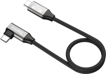 SmallRig 5075 USB-C Data Cable (Straight to Angled, 35cm (40Gbps + 240W + 8K) - Cablu USB-C drept la inclinat [1]