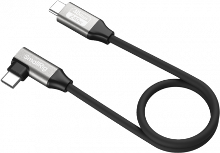 Cabluri - SmallRig 5075 USB-C Data Cable (Straight to Angled, 35cm (40Gbps + 240W + 8K) - Cablu USB-C drept la inclinat