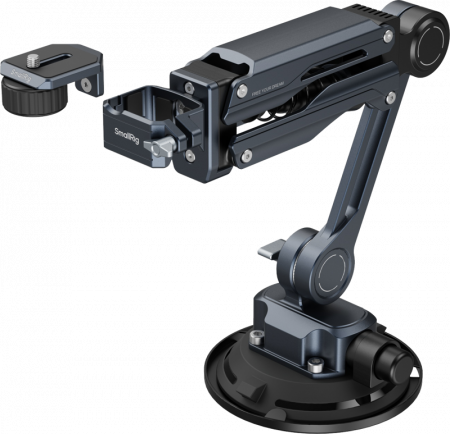 Accesorii trepiede si monopiede - SmallRig 5123 Mini Shock Absorber Arm for DJI Osmo Pocket 3 / GoPro HERO13 / Insta360 X4 - Suport cu Amortizor SmallRig 5123 pentru DJI Osmo Pocket 3 / GoPro HERO13 / Insta360 X4