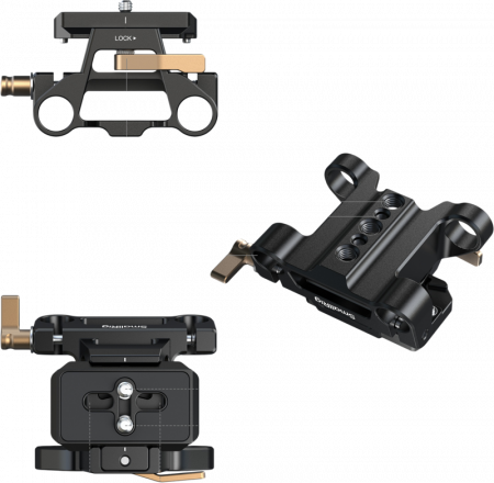 SmallRig 5365 Arca-Type Mount Plate Kit with 15mm Dual Rod Clamp [2]