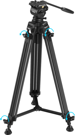 SmallRig 5441 AD14 Trepied de fibra de carbon, pentru sarcini mari [24]