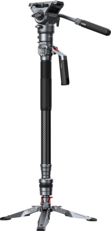 SmallRig 5565 Carbon Fiber Video Monopod – monopod video profesional fibră de carbon 4 secțiuni flip-lock, înălțime de lucru 76–175cm (30–69") [10]