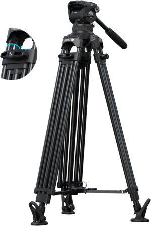 Trepiede video - SmallRig 5577 FSD18 FreeSpeed Heavy-Duty Aluminum Alloy Tripod – trepied video profesional cu cap fluid