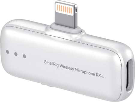 SmallRig 5784 S70RX-L Wireless Microphone Receiver (White) – receptor Lightning pentru iPhone/iPad, audio 24-bit/48kHz [8]