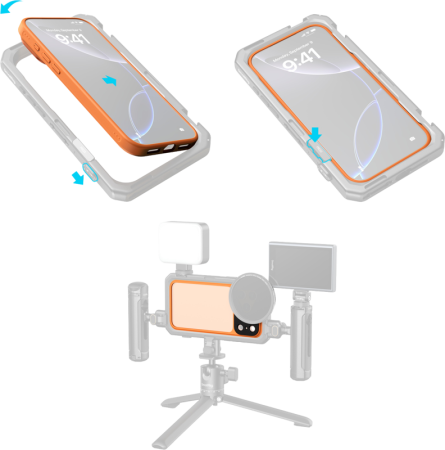 SmallRig 5792 FilMov Lightweight Photography Bumper Case for iPhone 17 Pro (Orange) [25]