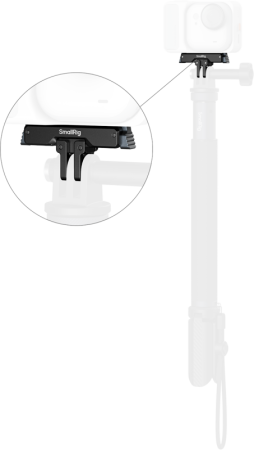 SmallRig 5919 Quick Release Mount Adapter for Insta360 GO Ultra – Adaptor montare Quick Release cu șină NATO, 1/4"-20 și Cold Shoe, compatibil Insta360 GO Ultra 53g [4]